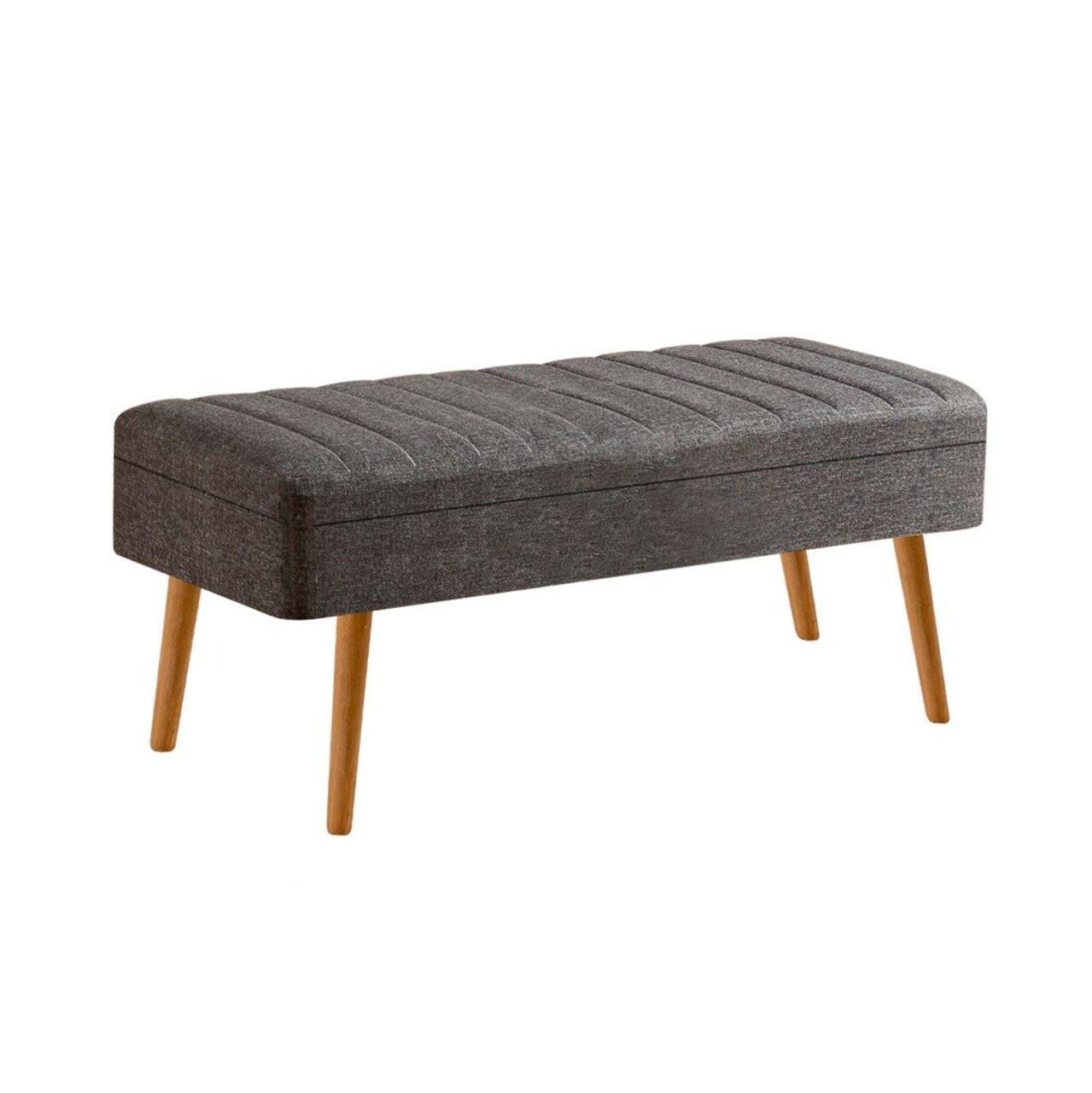 Banca, Hanah Home, Vina 1053, 90x46x40 cm, Pin Atlantic / Antracit - imagine 5